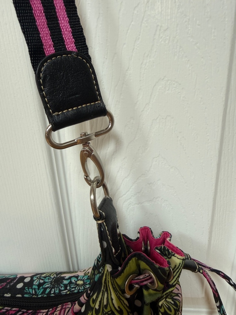 Oilily Floral Crossbody Bag - Bold Boho Print, Adjustable Strap - Picture 11 of 11
